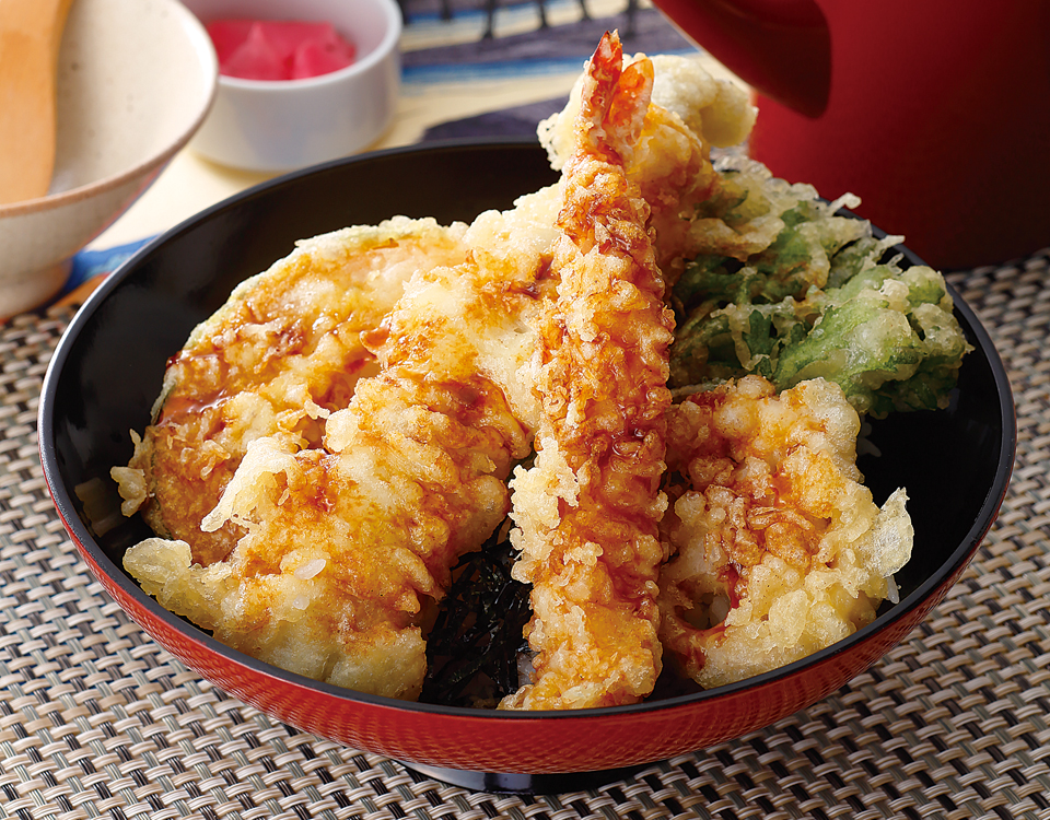 大海老穴子天丼 豊洲市場と産直ルートから新鮮食材の定食と丼ぶりを街中へ 築地食堂 源ちゃん