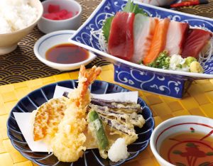 天ぷらとお刺身御膳のイメージ